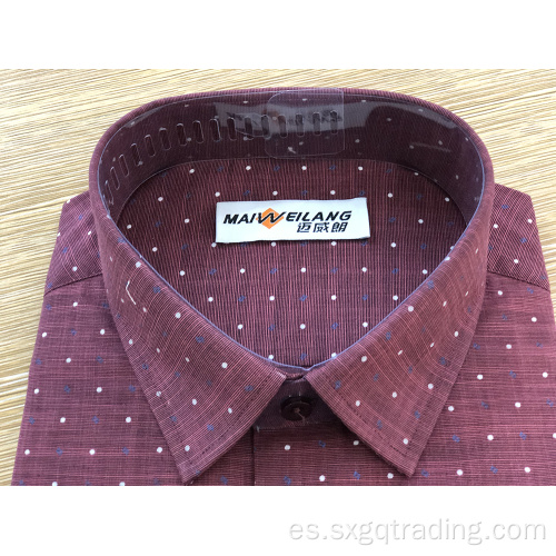 Camisa de manga larga con cuello alto y estampado TC para hombre